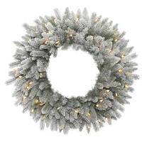 Vickerman 24" Artificial Frosted Sable Pine 50 Clear Dura-Lit® Miniature Lights