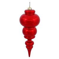 Vickerman 14" Red Shiny Finial Ornament