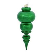 Vickerman 14" Green Shiny Finial Ornament
