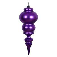 Vickerman 14" Purple Matte Finial Ornament