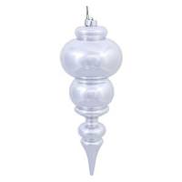 Vickerman 14" Silver Shiny Finial Ornament