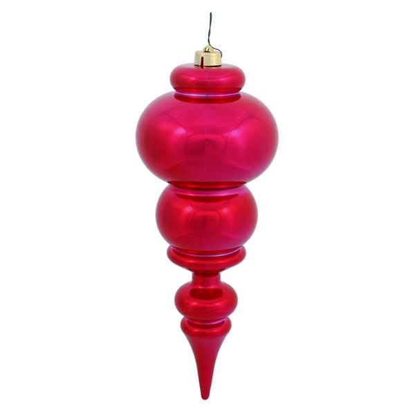 14" Magenta Shiny Finial Ornament
