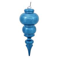 Vickerman 14" Turquoise Shiny Finial Ornament
