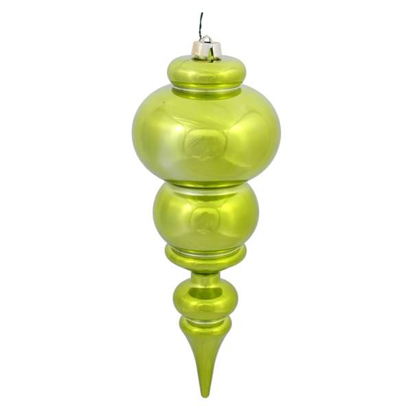 14" Lime Shiny Finial Ornament