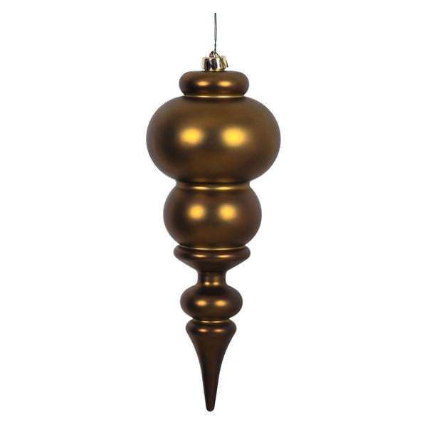 14" Olive Matte Finial Ornament
