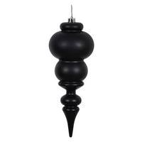 View 14" Black Matte Finial Ornament