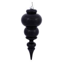 View 14" Black Shiny Finial Ornament