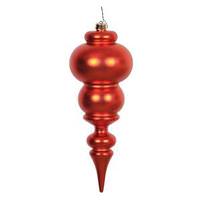Vickerman 14" Burnished Orange Matte Finial Ornament