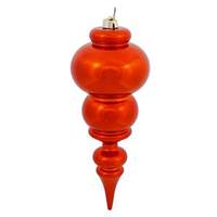 Vickerman 14" Burnished Orange Shiny Finial Ornament