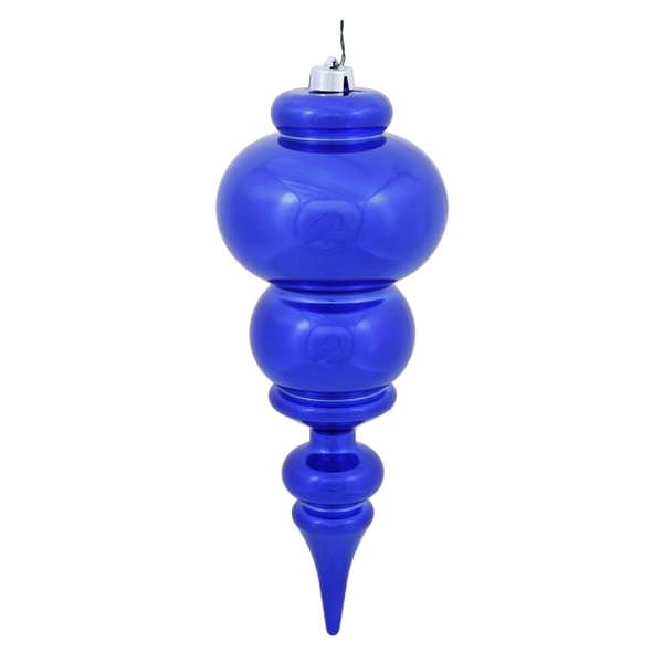 14" Cobalt Shiny Finial Ornament