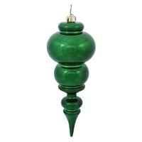 Vickerman 14" Emerald Shiny Finial Ornament