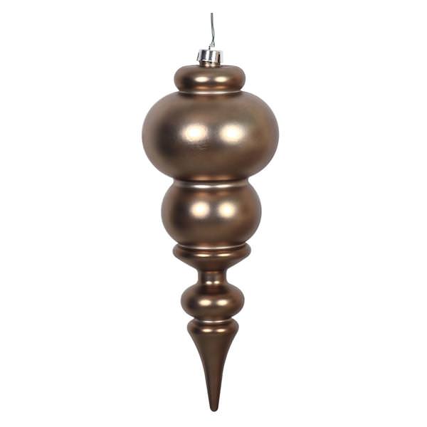 14" Pewter Matte Finial Ornament
