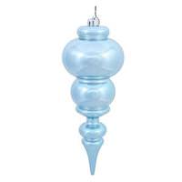 View 14" Baby Blue Shiny Finial Ornament