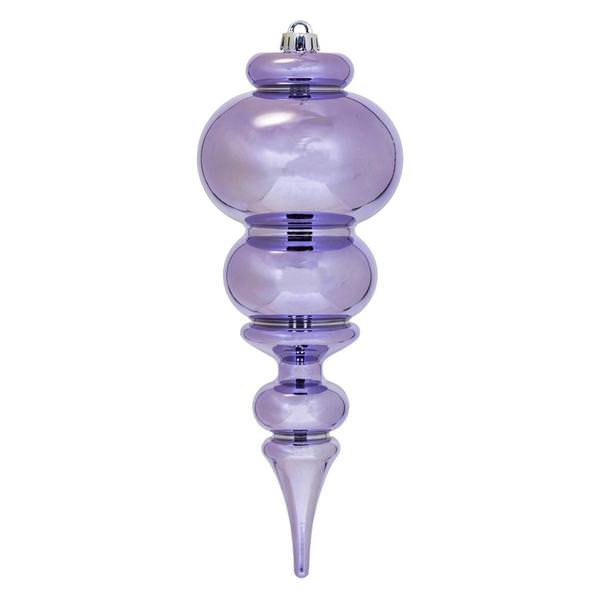14" Lavender Shiny Finial Ornament