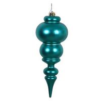Vickerman 14" Teal Matte Finial Ornament