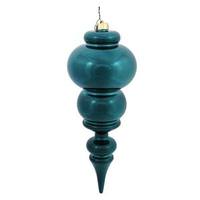 View 14" Teal Shiny Finial Ornament