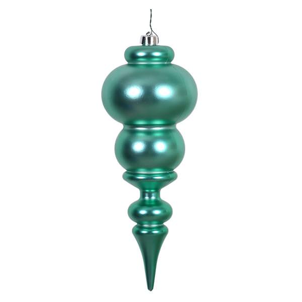 14" Seafoam Matte Finial Ornament
