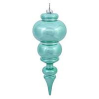 Vickerman 14" Seafoam Shiny Finial Ornament