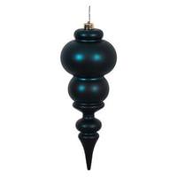 Vickerman 14" Midnight Green Matte Finial Ornament
