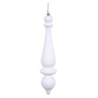 Vickerman 14" White Matte Finial Drop Ornament (2 pack)