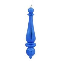 Vickerman 14" Blue Shiny Finial Drop Ornament (2 pack)