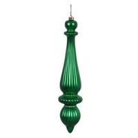 View 14" Green Matte Finial Drop Ornament (2 pack)