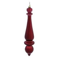 Vickerman 14" Burgundy Shiny Finial Drop Ornament (2 pack)
