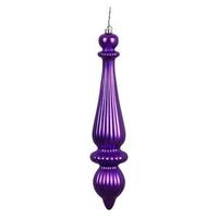 Vickerman 14" Purple Matte Finial Drop Ornament (2 pack)