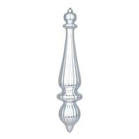 Vickerman 14" Silver Matte Finial Drop Ornaments (2 pack)