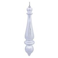 View 14" Silver Shiny Finial Drop Ornament (2 pack)