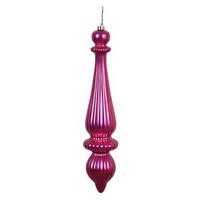 Vickerman 14" Magenta Matte Finial Drop Ornament (2 pack)