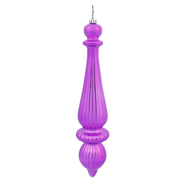 14" Magenta Shiny Finial Drop Ornament (2 pack)