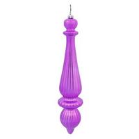 Vickerman 14" Magenta Shiny Finial Drop Ornament (2 pack)