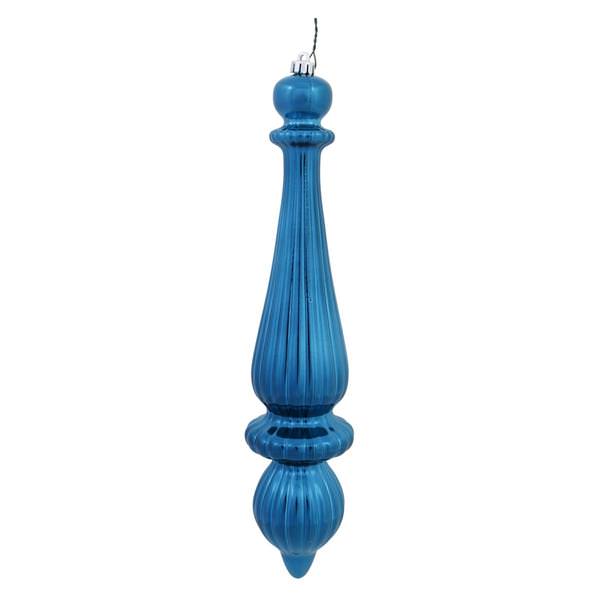 14" Turquoise Matte Finial Drop Ornament (2 pack)