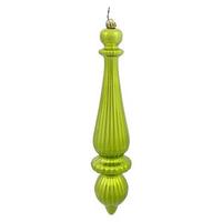 Vickerman 14" Lime Shiny Finial Drop Ornament (2 pack)
