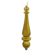 Vickerman 14" Olive Shiny Finial Drop Ornament (2 pack)