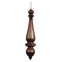 Vickerman 14" Chocolate Matte Finial Drop Ornament (2 pack)