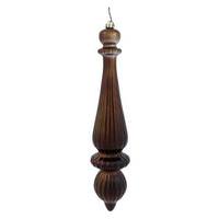 Vickerman 14" Chocolate Shiny Finial Drop Ornament (2 pack)