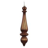Vickerman 14" Mocha Matte Finial Drop Ornament (2 pack)