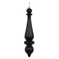 Vickerman 14" Black Matte Finial Drop Ornament (2 pack)
