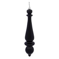 Vickerman 14" Black Shiny Finial Drop Ornament (2 pack)