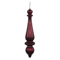 Vickerman 14" Wine Matte Finial Drop Ornament (2 pack)