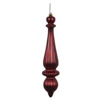 Vickerman 14" Wine Shiny Finial Drop Ornament (2 pack)