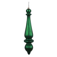 Vickerman 14" Emerald Matte Finial Drop Ornament (2 pack)