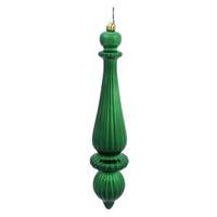 Vickerman 14" Emerald Shiny Finial Drop Ornament (2 pack)