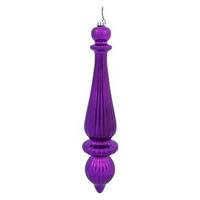 Vickerman 14" Plum Shiny Finial Drop Ornament (2 pack)