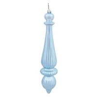 Vickerman 14" Baby Blue Shiny Finial Drop Ornament (2 pack)