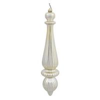 Vickerman 14" Champagne Shiny Finial Drop Ornament (2 pack)