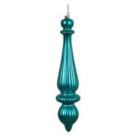 Vickerman 14" Teal Matte Finial Drop Ornament (2 pack)