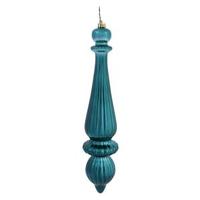 Vickerman 14" Teal Shiny Finial Drop Ornament (2 pack)